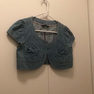 denim bolero jacket cute xs 0